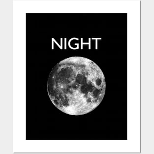 NIGHT and moon Posters and Art